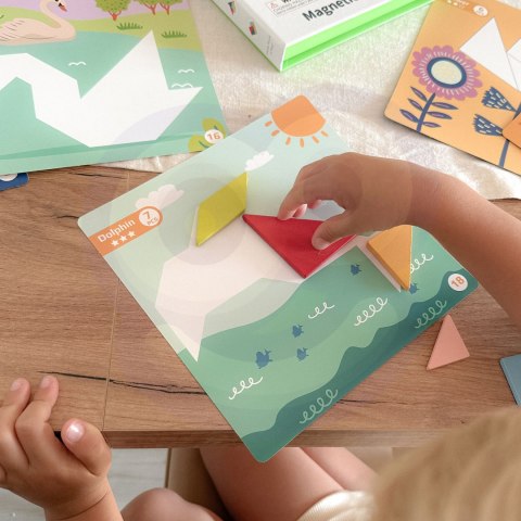 TOOKY TOY Puzzle Tangram Układanka dla Dzieci Nauka Kształtów Figury Kształty 18el. TOOKY TOY Puzzle Tangram Układanka dla Dzieci Nauka Kształtów Figury Kształty 18el.