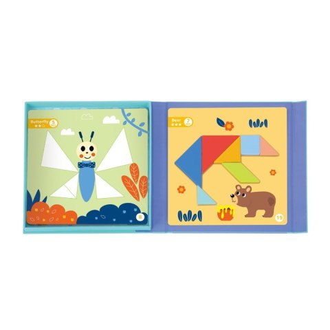 TOOKY TOY Puzzle Tangram Układanka dla Dzieci Nauka Kształtów Figury Kształty 18el. TOOKY TOY Puzzle Tangram Układanka dla Dzieci Nauka Kształtów Figury Kształty 18el.