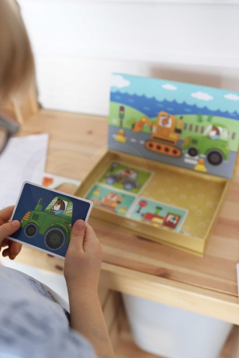 TOOKY TOY Układanka Edukacyjna Montessori Magnetyczne Pudełko z Pojazdami dla Dzieci 80 el. TOOKY TOY Układanka Edukacyjna Montessori Magnetyczne Pudełko z Pojazdami dla Dzieci 80 el.