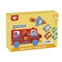 TOOKY TOY Układanka Edukacyjna Montessori Magnetyczne Pudełko z Pojazdami dla Dzieci 80 el.