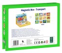 TOOKY TOY Układanka Edukacyjna Montessori Magnetyczne Pudełko z Pojazdami dla Dzieci 80 el.