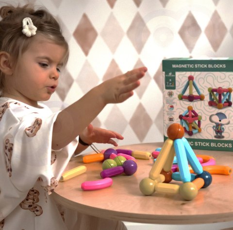WOOPIE Magnetyczne Klocki Konstrukcyjne Edukacyjne Duże Grube 38 el. WOOPIE Magnetyczne Klocki Konstrukcyjne Edukacyjne Duże Grube 38 el.