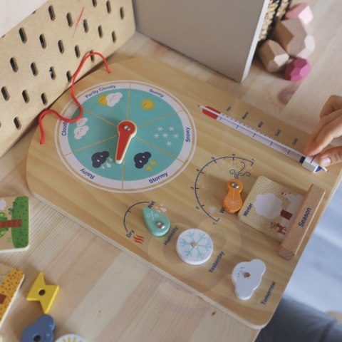 Tooky Toy Edukacyjne Pudełko Montessori Układanka Liczydło Tablica Pogody 6w1 od 3 Lat Tooky Toy Edukacyjne Pudełko Montessori Układanka Liczydło Tablica Pogody 6w1 od 3 Lat