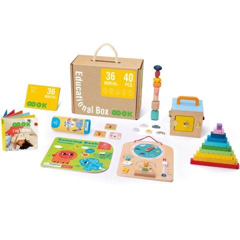 Tooky Toy Edukacyjne Pudełko Montessori Układanka Liczydło Tablica Pogody 6w1 od 3 Lat Tooky Toy Edukacyjne Pudełko Montessori Układanka Liczydło Tablica Pogody 6w1 od 3 Lat