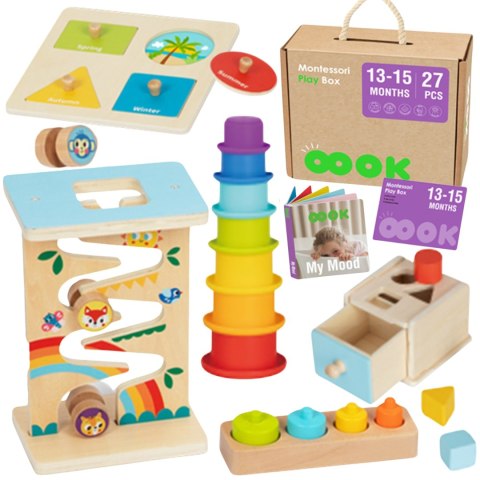 TOOKY TOY Box Pudełko XXL Montessori Edukacyjne 6w1 Sensoryczne 13-15 Mies TOOKY TOY Box Pudełko XXL Montessori Edukacyjne 6w1 Sensoryczne 13-15 Mies