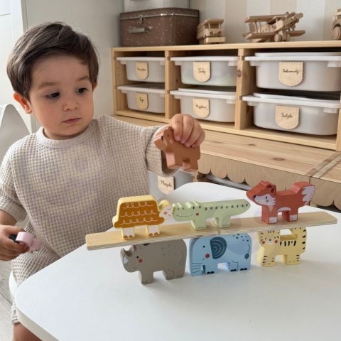 TOOKY TOY Drewniane Klocki w kształcie Zwierzątek Montessori 9 el. TOOKY TOY Drewniane Klocki w kształcie Zwierzątek Montessori 9 el.