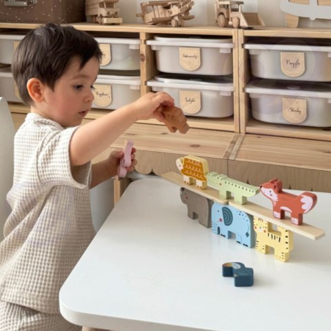 TOOKY TOY Drewniane Klocki w kształcie Zwierzątek Montessori 9 el. TOOKY TOY Drewniane Klocki w kształcie Zwierzątek Montessori 9 el.
