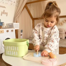 TOOKY TOY Drewniany Zestaw Żywność Warzywa Owoce do nauki krojenia