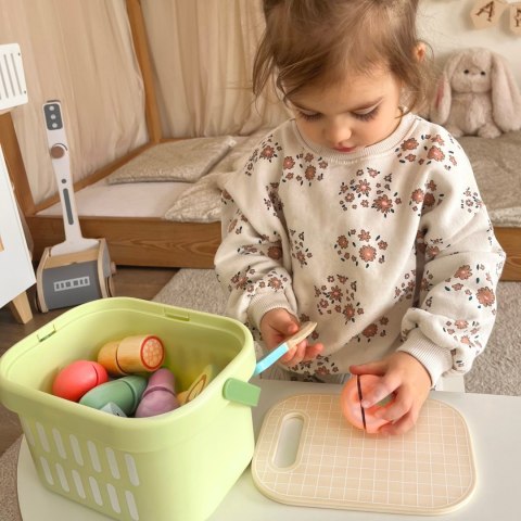 TOOKY TOY Drewniany Zestaw Żywność Warzywa Owoce do nauki krojenia TOOKY TOY Drewniany Zestaw Żywność Warzywa Owoce do nauki krojenia