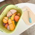 TOOKY TOY Drewniany Zestaw Żywność Warzywa Owoce do nauki krojenia
