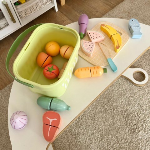 TOOKY TOY Drewniany Zestaw Żywność Warzywa Owoce do nauki krojenia TOOKY TOY Drewniany Zestaw Żywność Warzywa Owoce do nauki krojenia
