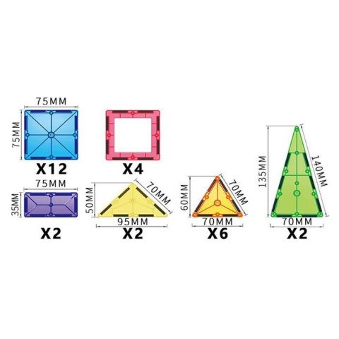 WOOPIE Magnetyczne Klocki Konstrukcyjne Montessori 3D WOOPIE Magnetyczne Klocki Konstrukcyjne Montessori 3D