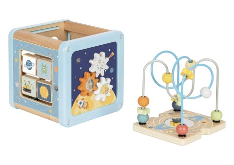 TOOKY TOY Drewniana Kostka Aktywności Kosmos Sorter Labirynt TOOKY TOY Drewniana Kostka Aktywności Kosmos Sorter Labirynt
