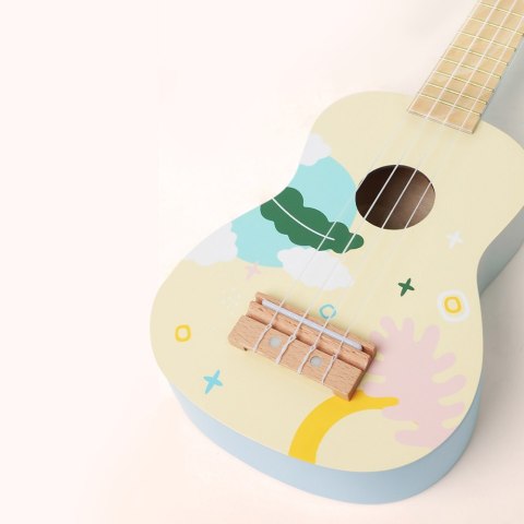 CLASSIC WORLD Drewniane Ukulele Gitara dla Dzieci Niebieskie CLASSIC WORLD Drewniane Ukulele Gitara dla Dzieci Niebieskie