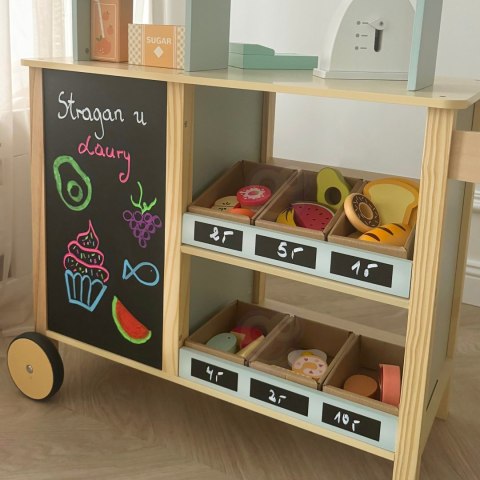 WOOPIE GREEN Duży Wielofunkcyjny Sklepik 5w1 Stragan Supermarket Restauracja Kawiarnia Kuchnia 73 el WOOPIE GREEN Duży Wielofunkcyjny Sklepik 5w1 Stragan Supermarket Restauracja Kawiarnia Kuchnia 73 el
