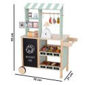 WOOPIE GREEN Duży Wielofunkcyjny Sklepik 5w1 Stragan Supermarket Restauracja Kawiarnia Kuchnia 73 el