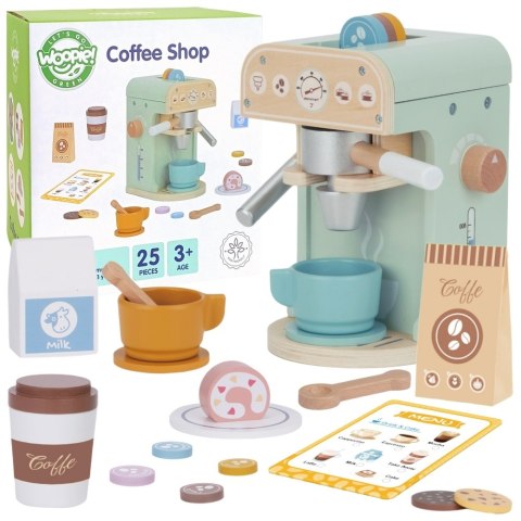 WOOPIE GREEN Drewniany Ekspres do Kawy Cukiernia Barista 25 el. WOOPIE GREEN Drewniany Ekspres do Kawy Cukiernia Barista 25 el.