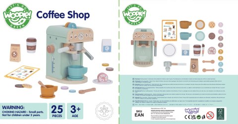 WOOPIE GREEN Drewniany Ekspres do Kawy Cukiernia Barista 25 el. WOOPIE GREEN Drewniany Ekspres do Kawy Cukiernia Barista 25 el.