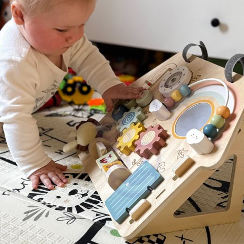TOOKY TOY Duża Drewniana Tablica Manipulacyjna Domek - Centrum Aktywności TOOKY TOY Duża Drewniana Tablica Manipulacyjna Domek - Centrum Aktywności