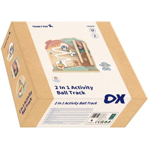 TOOKY TOY Labirynt Tablica Edukacyjna Tor 2w1 Labirynt Drewniany TOOKY TOY Labirynt Tablica Edukacyjna Tor 2w1 Labirynt Drewniany