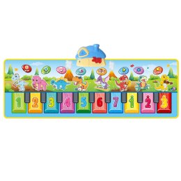 WOOPIE Mata Muzyczna XL Dinusie 2w1 Pianinko 8 Melodii 110cm