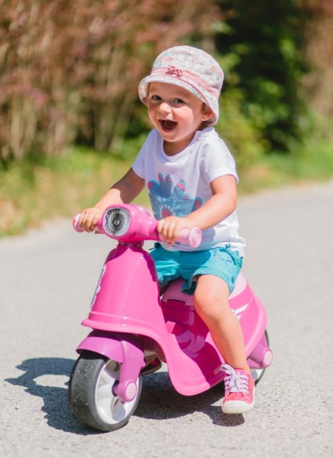 SMOBY Różowy jeździk skuter Ciche koła Pink Scooter SMOBY Różowy jeździk skuter Ciche koła Pink Scooter