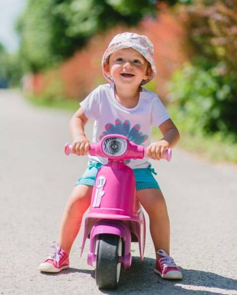 SMOBY Różowy jeździk skuter Ciche koła Pink Scooter SMOBY Różowy jeździk skuter Ciche koła Pink Scooter