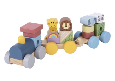 TOOKY TOY Kolejka Drewniana ze Zwierzątkami Klocki Układanka Montessori TOOKY TOY Kolejka Drewniana ze Zwierzątkami Klocki Układanka Montessori