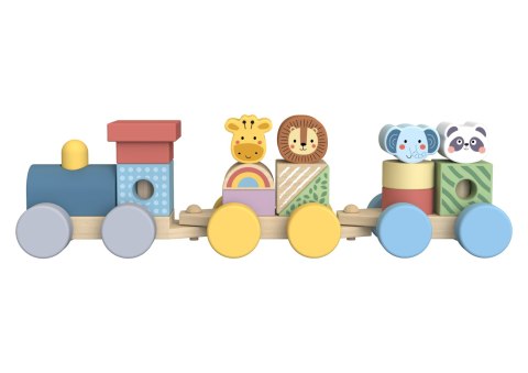 TOOKY TOY Kolejka Drewniana ze Zwierzątkami Klocki Układanka Montessori TOOKY TOY Kolejka Drewniana ze Zwierzątkami Klocki Układanka Montessori