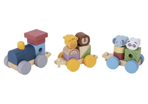 TOOKY TOY Kolejka Drewniana ze Zwierzątkami Klocki Układanka Montessori TOOKY TOY Kolejka Drewniana ze Zwierzątkami Klocki Układanka Montessori
