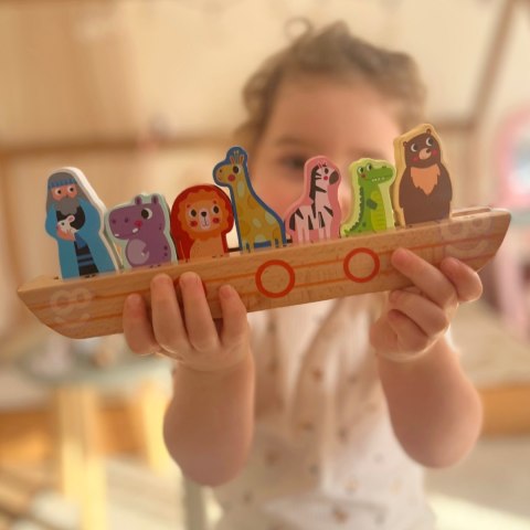 TOOKY TOY Drewniana Układanka Łamigłówki dla Dzieci Noe i Zwierzęta TOOKY TOY Drewniana Układanka Łamigłówki dla Dzieci Noe i Zwierzęta
