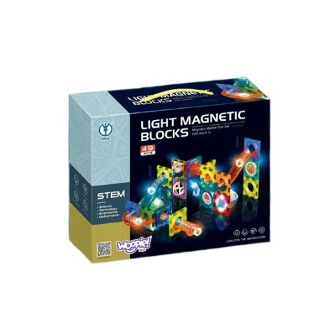 WOOPIE Klocki Magnetyczne Tor Kulkowy Świetlny 49 el. WOOPIE Klocki Magnetyczne Tor Kulkowy Świetlny 49 el.