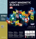 WOOPIE Klocki Magnetyczne Tor Kulkowy Świetlny 49 el.