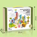 WOOPIE Klocki Magnetyczne Tor Kulkowy Zwierzęcy Raj 104 el.