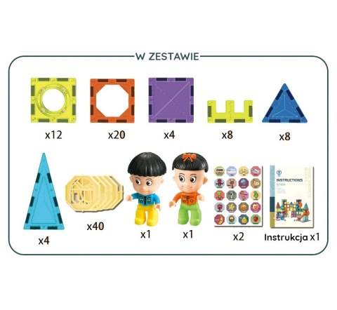 WOOPIE Klocki Magnetyczne Zamek 98 el. WOOPIE Klocki Magnetyczne Zamek 98 el.