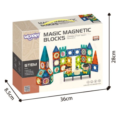 WOOPIE Klocki Magnetyczne Zamek 98 el. WOOPIE Klocki Magnetyczne Zamek 98 el.
