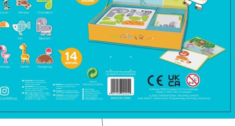 CLASSIC WORLD Układanka Magnetyczna Zwierzęta Tablica Klocki Puzzle Pamięć 60 el. CLASSIC WORLD Układanka Magnetyczna Zwierzęta Tablica Klocki Puzzle Pamięć 60 el.