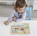 TOOKY TOY Drewniane Interaktywne Puzzle Pojazdy