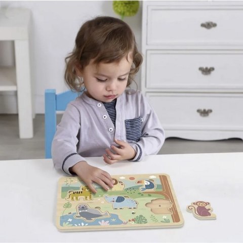 TOOKY TOY Drewniane Interaktywne Puzzle Zwierzątka TOOKY TOY Drewniane Interaktywne Puzzle Zwierzątka