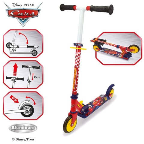SMOBY Hulajnoga Dwukołowa Auta 3 Cars Metalowa SMOBY Hulajnoga Dwukołowa Auta 3 Cars Metalowa