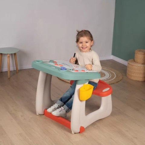 SMOBY Dwustronne Biurko Ławka Tablica 2w1 + 80 akcesoriów SMOBY Dwustronne Biurko Ławka Tablica 2w1 + 80 akcesoriów
