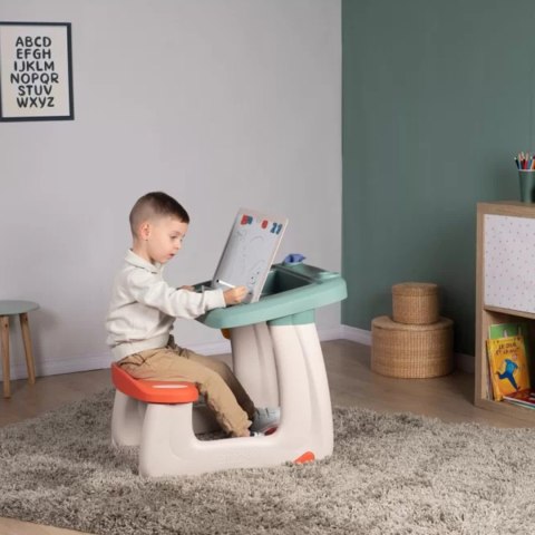 SMOBY Dwustronne Biurko Ławka Tablica 2w1 + 80 akcesoriów SMOBY Dwustronne Biurko Ławka Tablica 2w1 + 80 akcesoriów