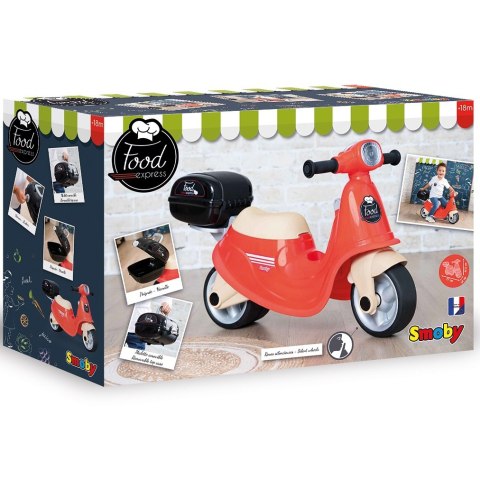 SMOBY Skuter Retro z bagażnikiem Dostawca jedzenia SMOBY Skuter Retro z bagażnikiem Dostawca jedzenia