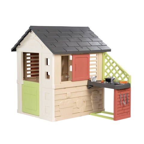 Smoby Domek Nature z kuchnią + 17 akcesoriów Smoby Domek Nature z kuchnią + 17 akcesoriów