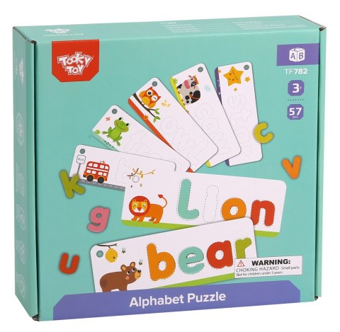 TOOKY TOY Puzzle Alfabet Montessori Nauka Literek Słów Zwierzątka 57 el. TOOKY TOY Puzzle Alfabet Montessori Nauka Literek Słów Zwierzątka 57 el.