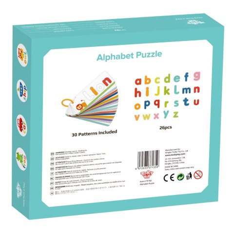 TOOKY TOY Puzzle Alfabet Montessori Nauka Literek Słów Zwierzątka 57 el. TOOKY TOY Puzzle Alfabet Montessori Nauka Literek Słów Zwierzątka 57 el.