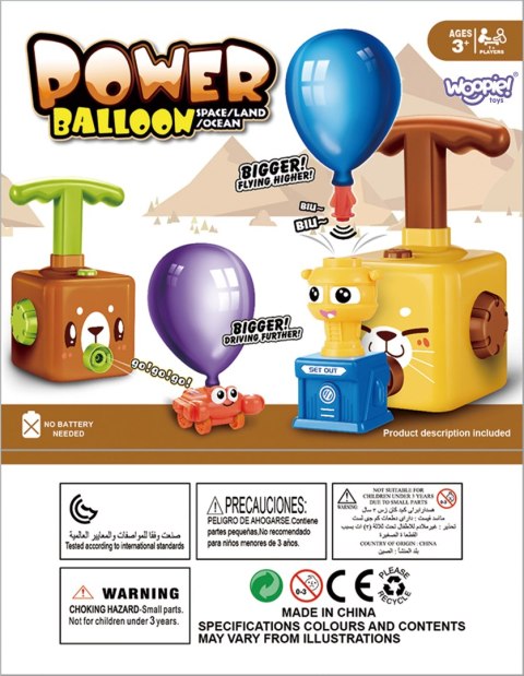 WOOPIE Wyrzutnia Balonów Latające Autka WOOPIE Wyrzutnia Balonów Latające Autka