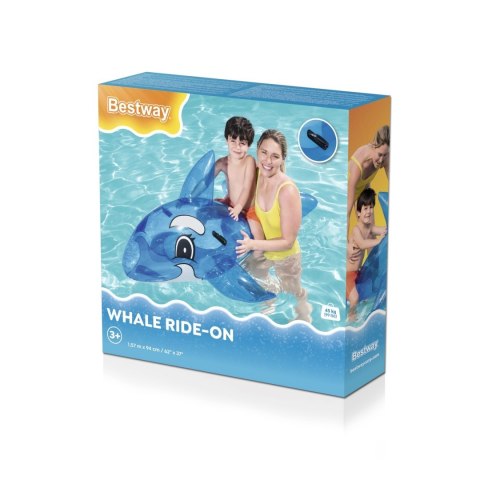 Materac dmuchany Waleń do pływania dla dzieci 3+ BESTWAY 157x94cm + Uchwyty Materac dmuchany Waleń do pływania dla dzieci 3+ BESTWAY 157x94cm + Uchwyty