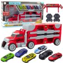 LEAN Toys Zestaw Ciężarówka Rozkładana Z Torem Wyścigowym 6 Autek