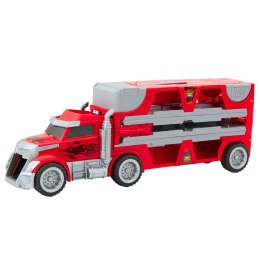 LEAN Toys Zestaw Ciężarówka Rozkładana Z Torem Wyścigowym 6 Autek